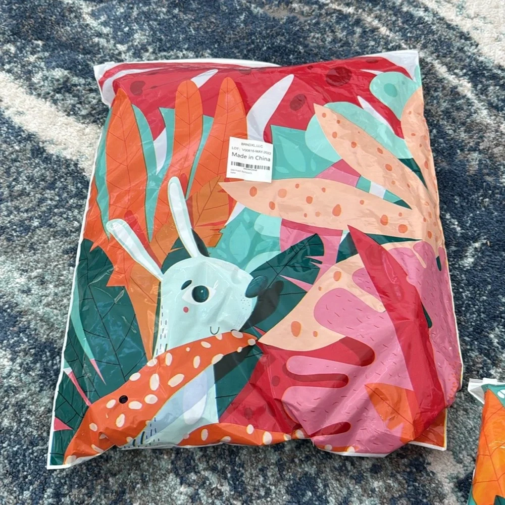 Kids Mermaid Backpack with Pom-Pom Charm and Lunch Bag